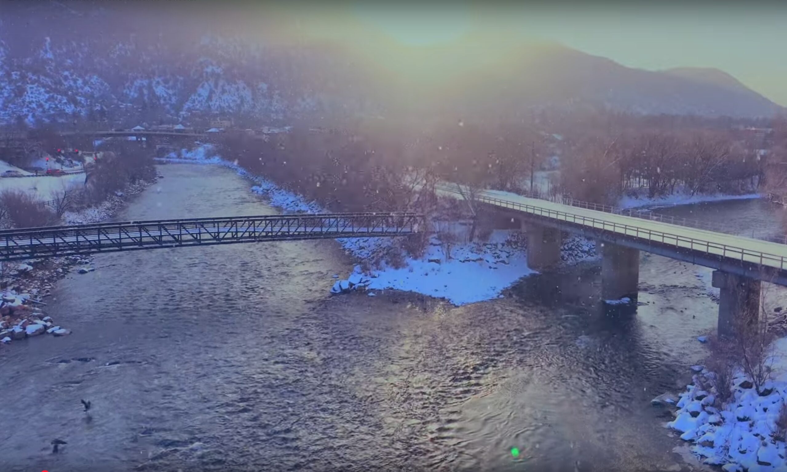 Aerial of Winter in Glenwood Springs